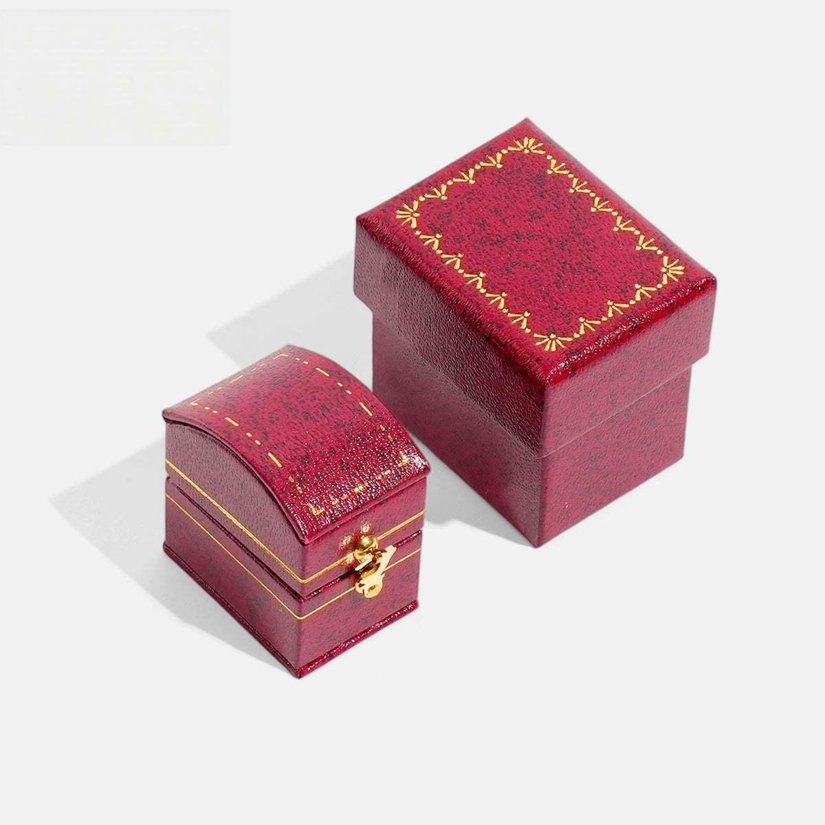 Treasure Chest Ring Box Gold Latch – Vintage Engagement Proposal Case for Her