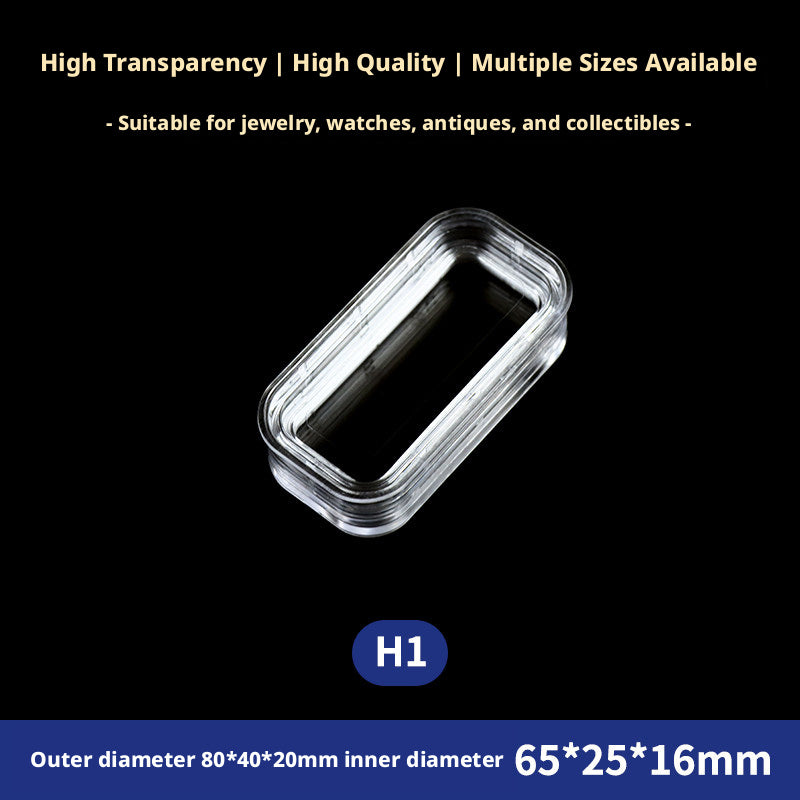 3pcs Clear Membrane Box, Jewelry Display Case, Shockproof Storage