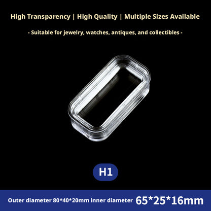3pcs Clear Membrane Box, Jewelry Display Case, Shockproof Storage