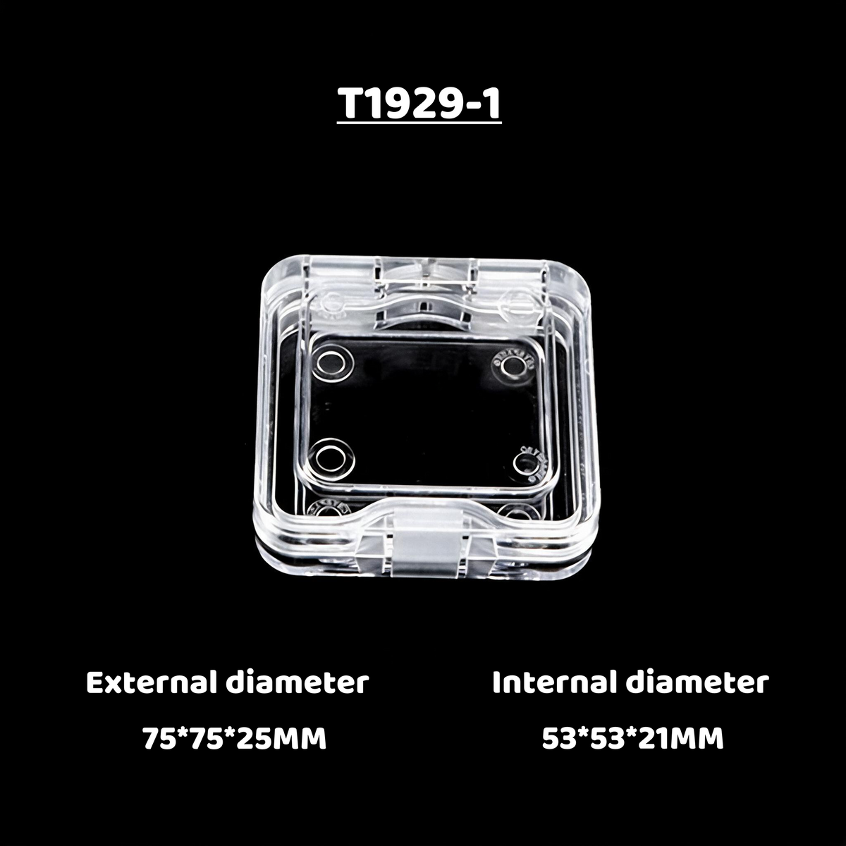 3pcs Clear Acrylic Floating Display Box Film Suspension Case for Jewelry Watch Storage