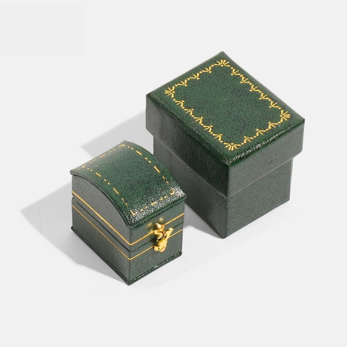 Treasure Chest Ring Box Gold Latch – Vintage Engagement Proposal Case for Her