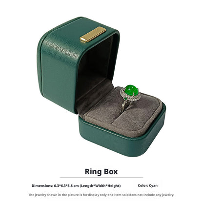 5pcs PU Leather Dome Jewelry Box Gold Clasp – Ring Necklace Bracelet Gift Case
