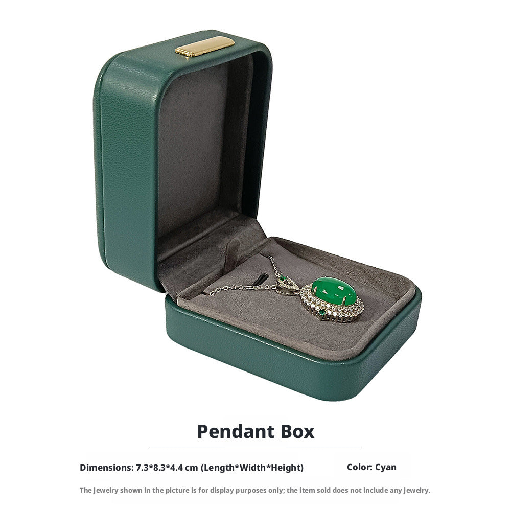5pcs PU Leather Dome Jewelry Box Gold Clasp – Ring Necklace Bracelet Gift Case
