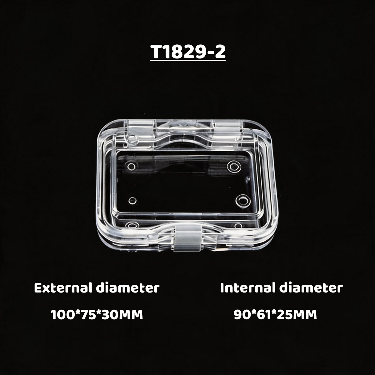 5pcs Clear PS Jewelry Display Box, Floating Gemstone Storage Case, Acrylic Packaging for Rings Earrings