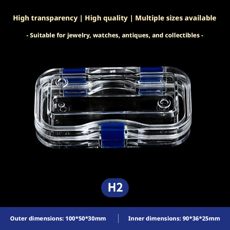 3pcs Clear Membrane Box, Jewelry Display Case, Shockproof Storage
