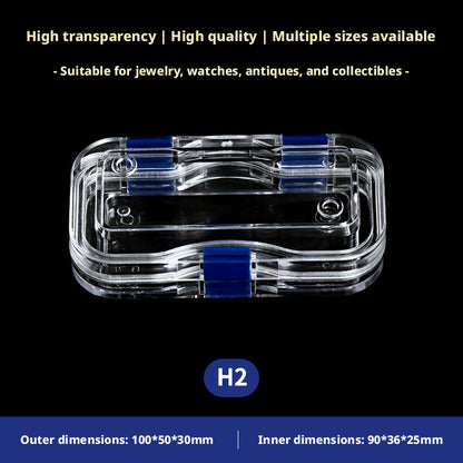 3pcs Clear Membrane Box, Jewelry Display Case, Shockproof Storage