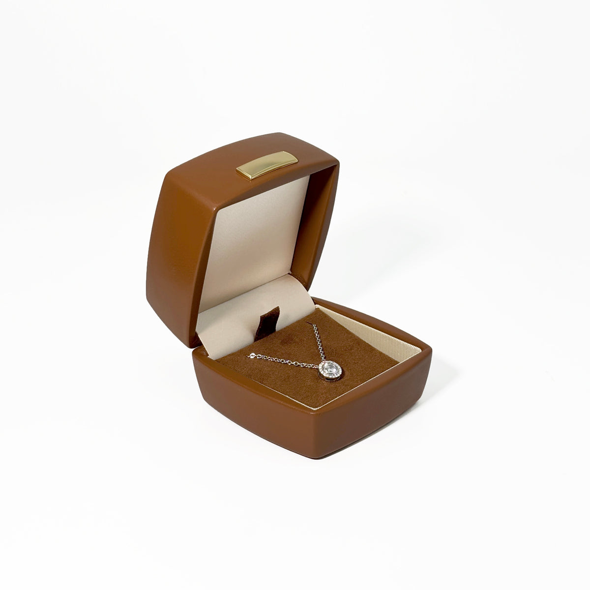5pcs PU Leather Jewelry Box Set Gold Accent – Ring Necklace Bracelet Gift Case