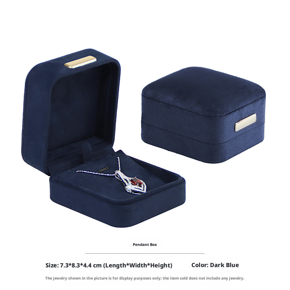 5pcs Suede Dome Jewelry Box Gold Accent – Ring Necklace Bracelet Gift Case
