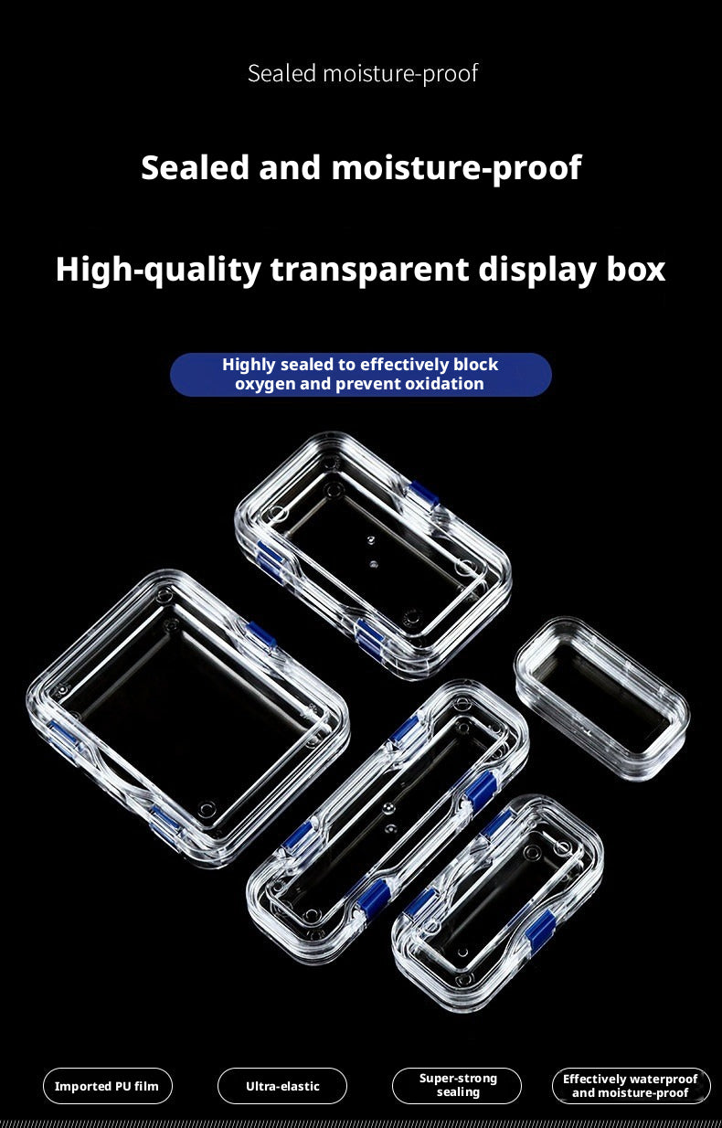 3pcs Clear Membrane Box, Jewelry Display Case, Shockproof Storage