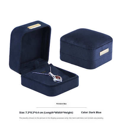 5pcs Suede Dome Jewelry Box Gold Accent – Ring Necklace Bracelet Gift Case