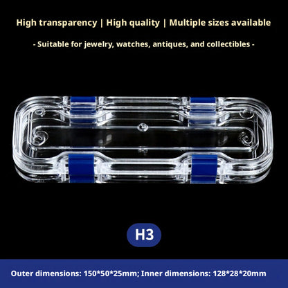 3pcs Clear Membrane Box, Jewelry Display Case, Shockproof Storage