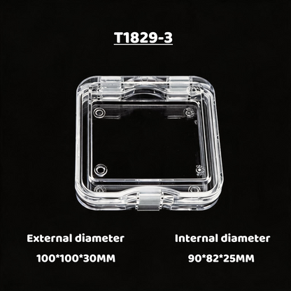 3pcs Clear Acrylic Floating Display Box Film Suspension Case for Jewelry Watch Storage