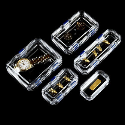 3pcs Clear Membrane Box, Jewelry Display Case, Shockproof Storage