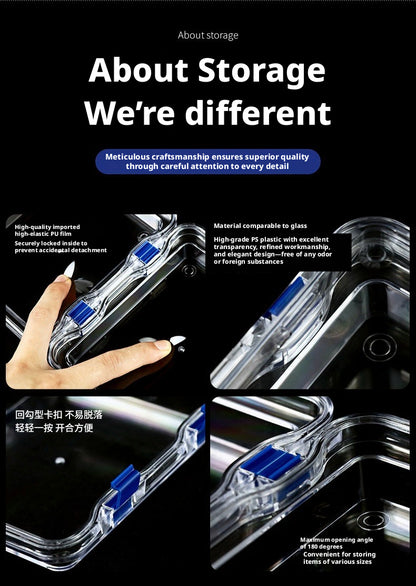 3pcs Clear Membrane Box, Jewelry Display Case, Shockproof Storage