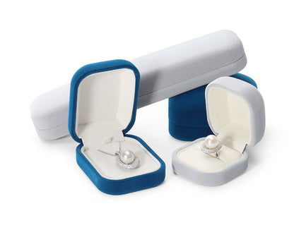 5pcs Velvet Jewelry Box Soft Lining – Ring Pendant Bracelet Gift Case for Her