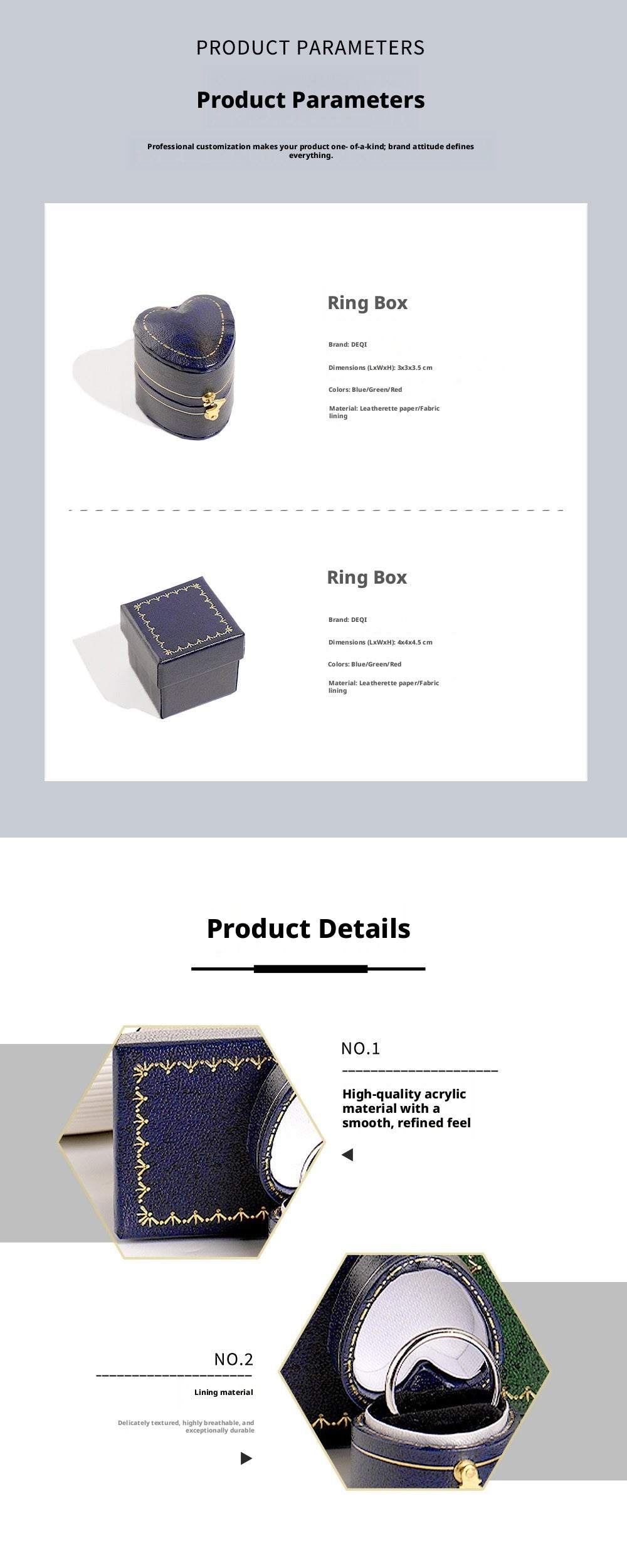 Faux Leather Ring Box Vintage Style – Retro Keepsake Case with Gold Latch