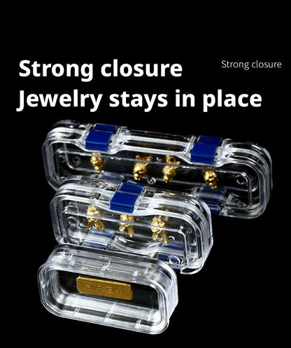 3pcs Clear Membrane Box, Jewelry Display Case, Shockproof Storage