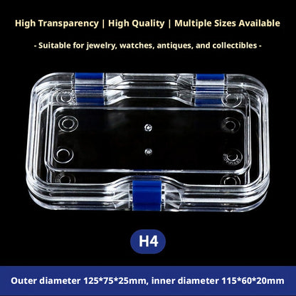 3pcs Clear Membrane Box, Jewelry Display Case, Shockproof Storage