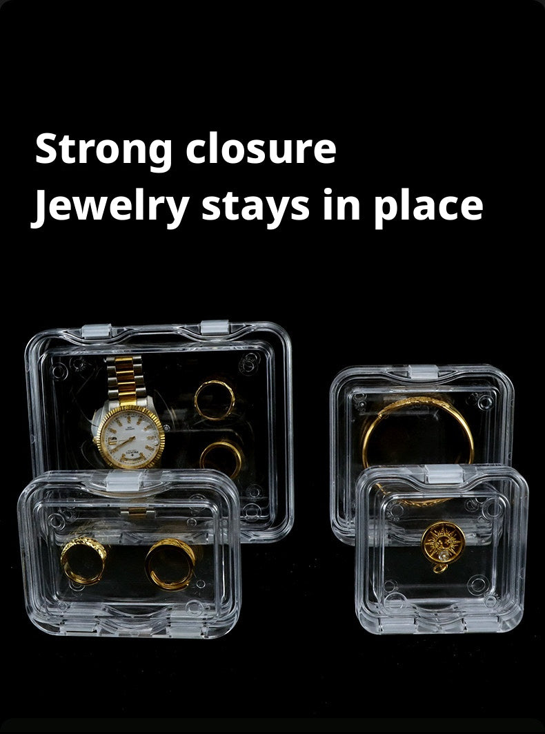 3pcs Clear Acrylic Floating Display Box Film Suspension Case for Jewelry Watch Storage