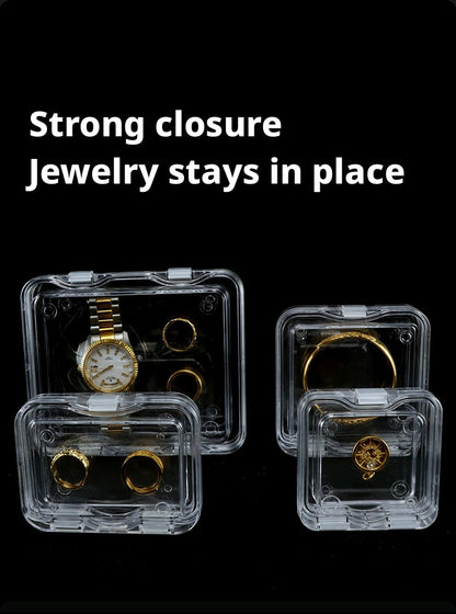 3pcs Clear Acrylic Floating Display Box Film Suspension Case for Jewelry Watch Storage