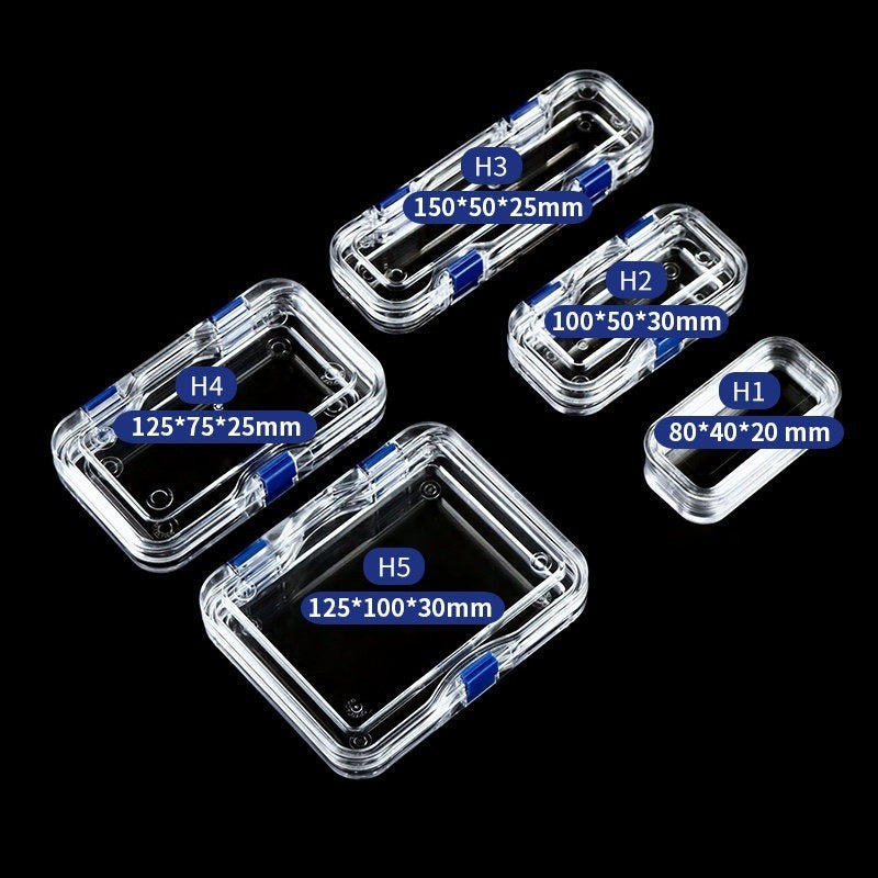 3pcs Clear Membrane Box, Jewelry Display Case, Shockproof Storage