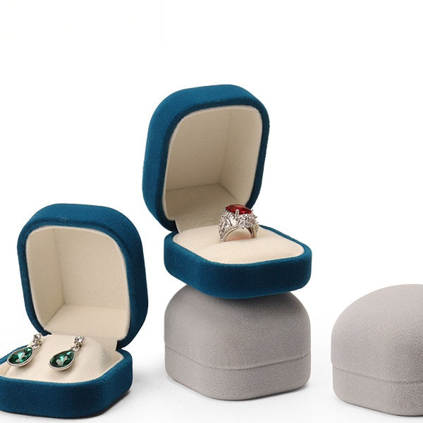 5pcs Velvet Jewelry Box Soft Lining – Ring Pendant Bracelet Gift Case for Her