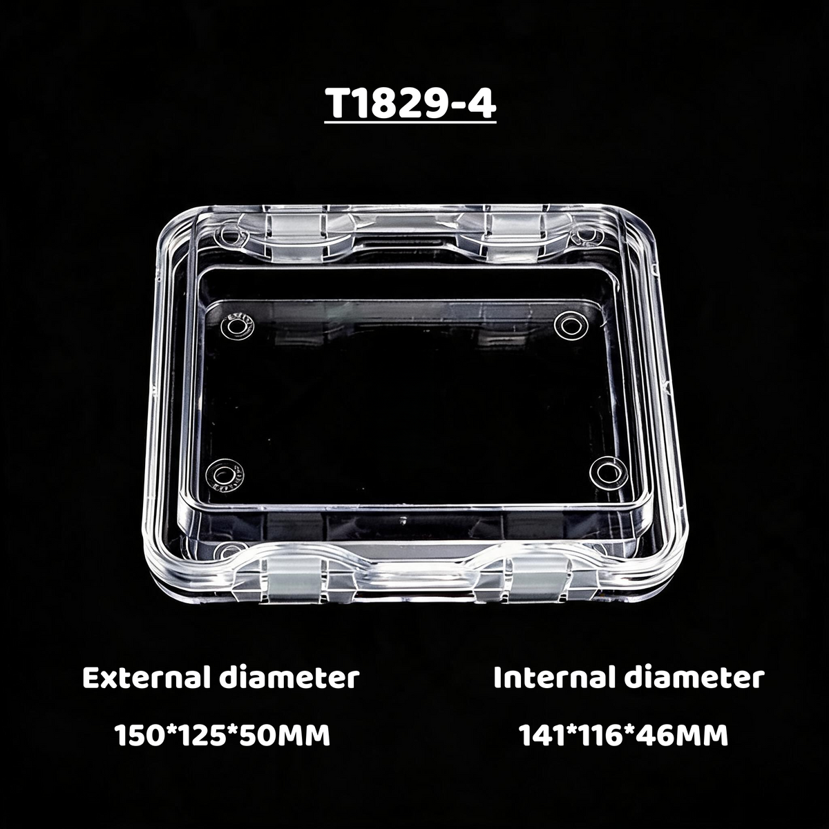 3pcs Clear Acrylic Floating Display Box Film Suspension Case for Jewelry Watch Storage