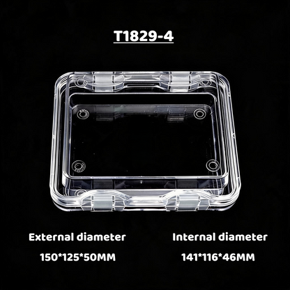 3pcs Clear Acrylic Floating Display Box Film Suspension Case for Jewelry Watch Storage