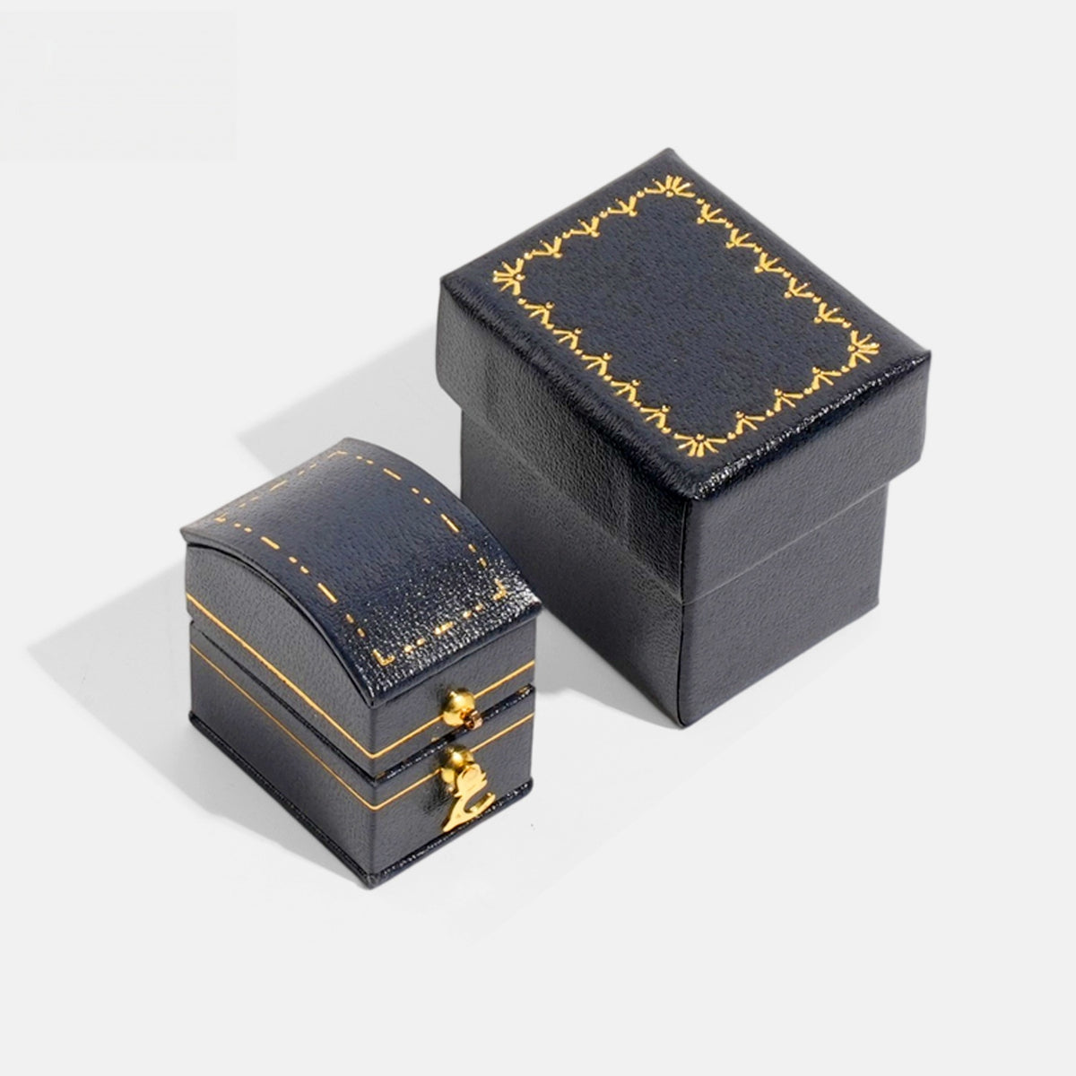 Treasure Chest Ring Box Gold Latch – Vintage Engagement Proposal Case for Her