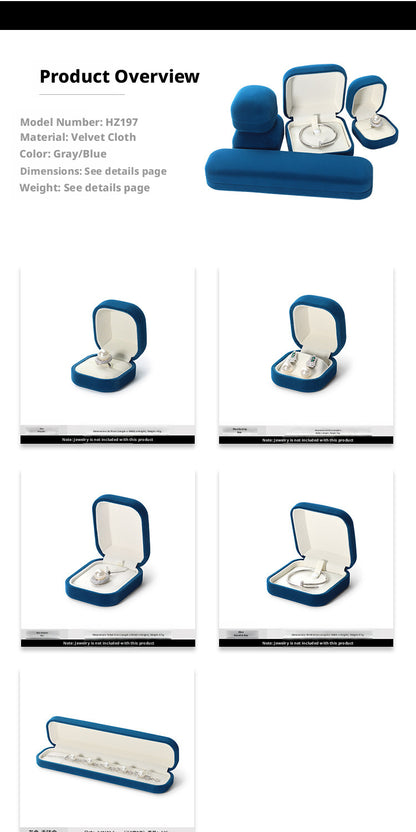 5pcs Velvet Jewelry Box Soft Lining – Ring Pendant Bracelet Gift Case for Her