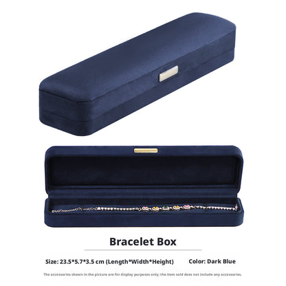 5pcs Suede Dome Jewelry Box Gold Accent – Ring Necklace Bracelet Gift Case