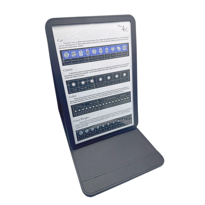 Diamond 4C Education Display Board, Foldable Gemstone Grading Stand