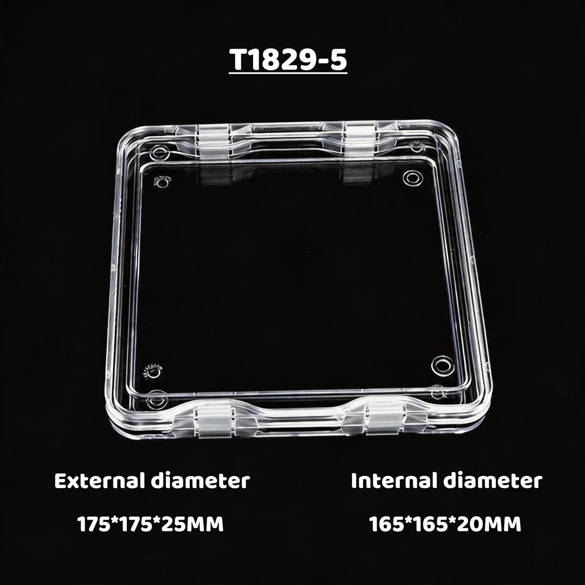 5pcs Clear PS Jewelry Display Box, Floating Gemstone Storage Case, Acrylic Packaging for Rings Earrings