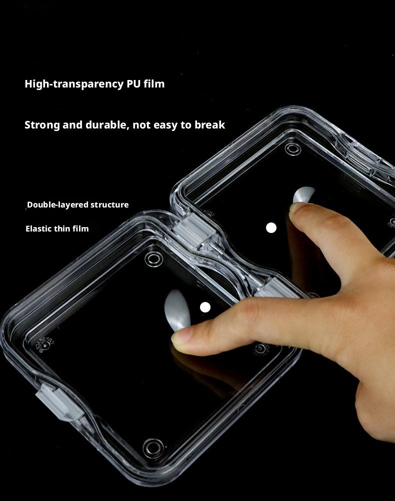 3pcs Clear Acrylic Floating Display Box Film Suspension Case for Jewelry Watch Storage
