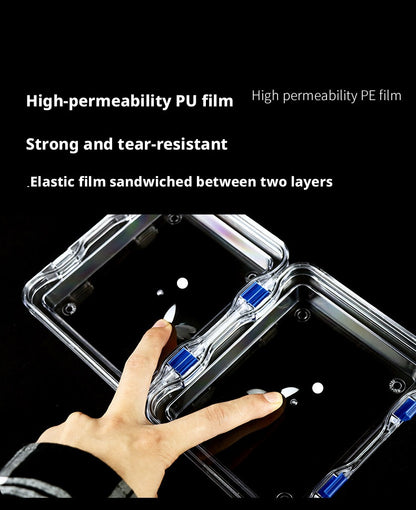 3pcs Clear Membrane Box, Jewelry Display Case, Shockproof Storage