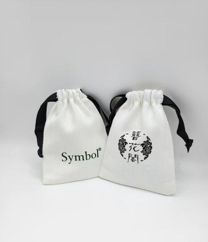 100PCS Custom Cotton Jewelry Pouches, Logo Drawstring Bags, Small Storage