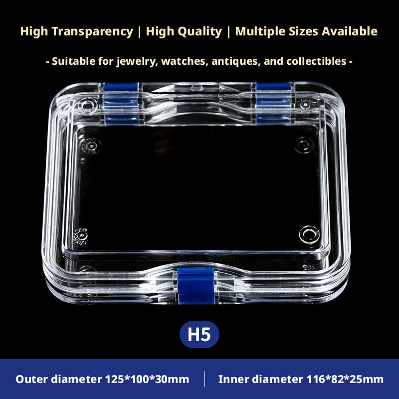 3pcs Clear Membrane Box, Jewelry Display Case, Shockproof Storage