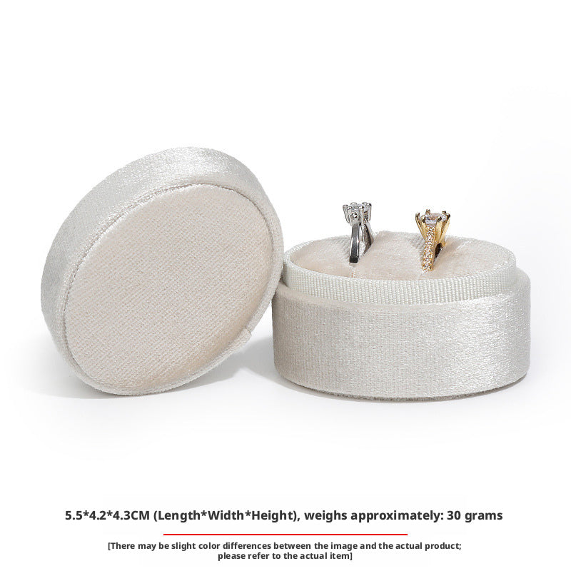 Velvet Ring Box Ribbed Oval – Engagement Proposal Ring Holder Gift for Her