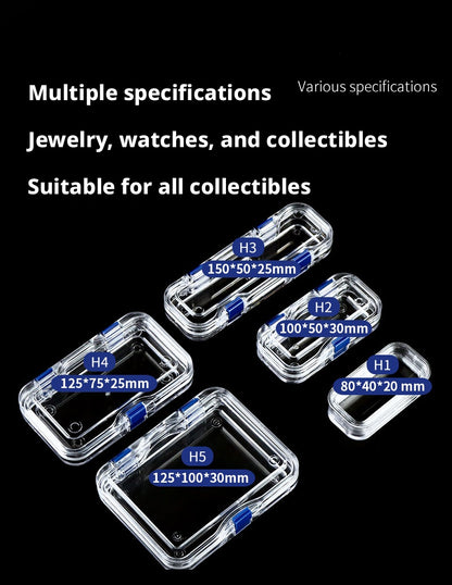 3pcs Clear Membrane Box, Jewelry Display Case, Shockproof Storage