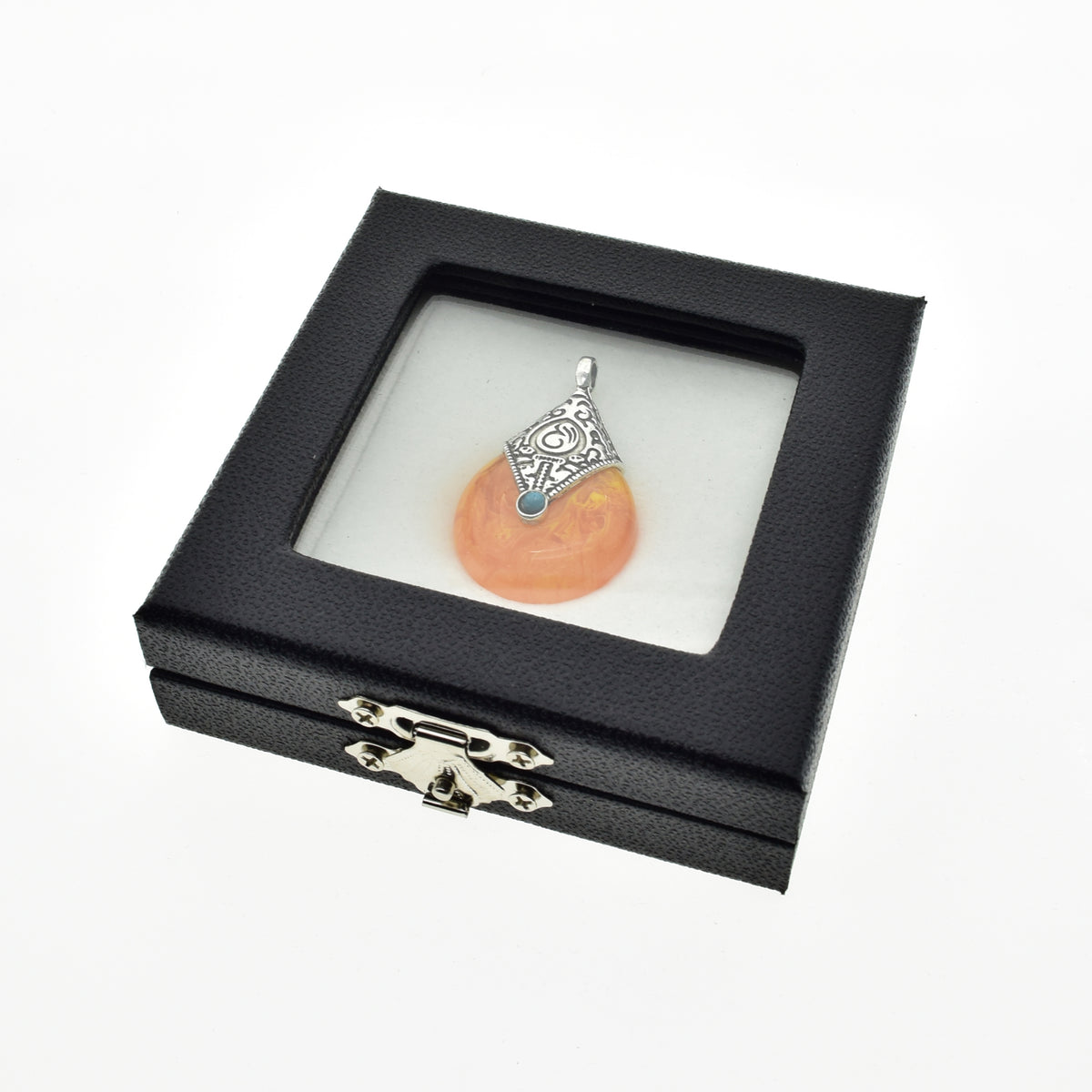 Coin & Gem Display Box, Glass Lid, PU Leather Case with Memory Foam
