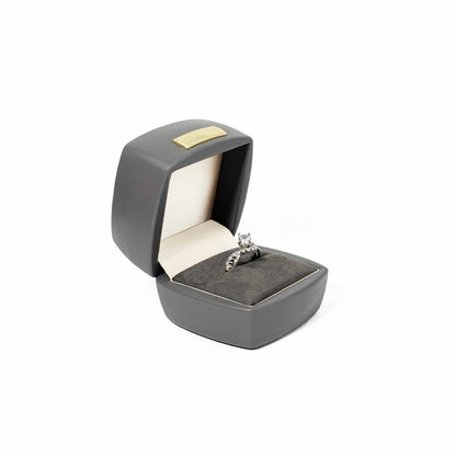 5pcs PU Leather Jewelry Box Set Gold Accent – Ring Necklace Bracelet Gift Case