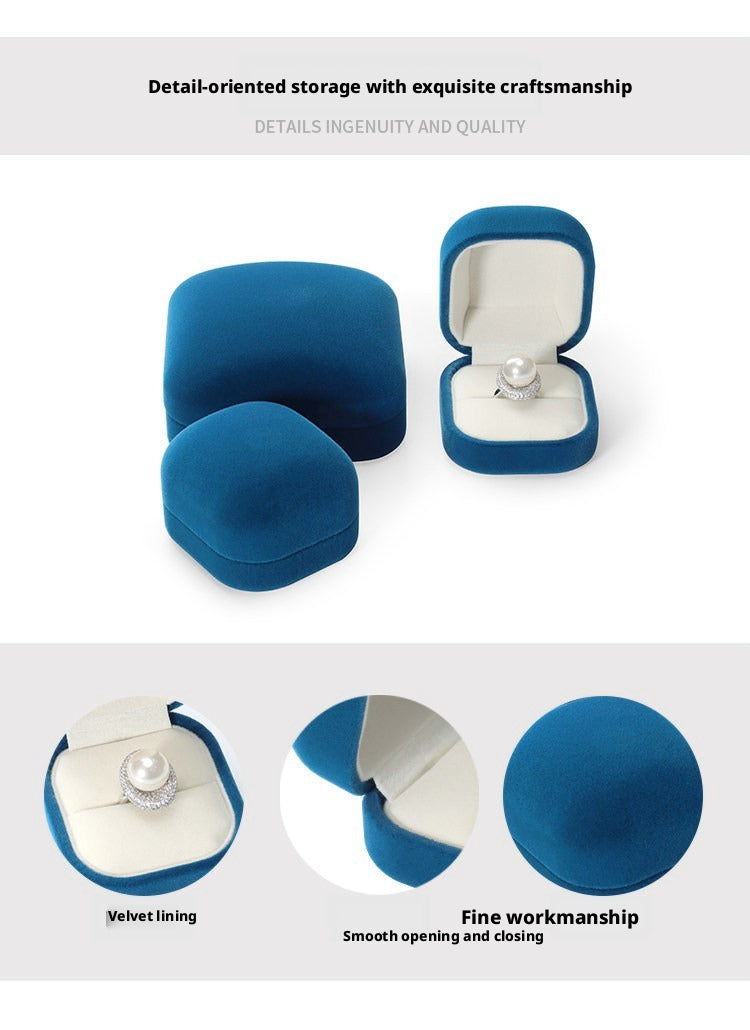 5pcs Velvet Jewelry Box Soft Lining – Ring Pendant Bracelet Gift Case for Her
