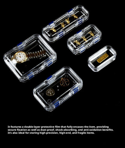 3pcs Clear Membrane Box, Jewelry Display Case, Shockproof Storage