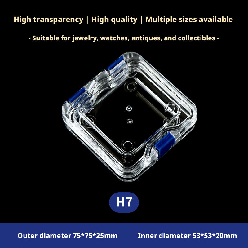 3pcs Clear Membrane Box, Jewelry Display Case, Shockproof Storage