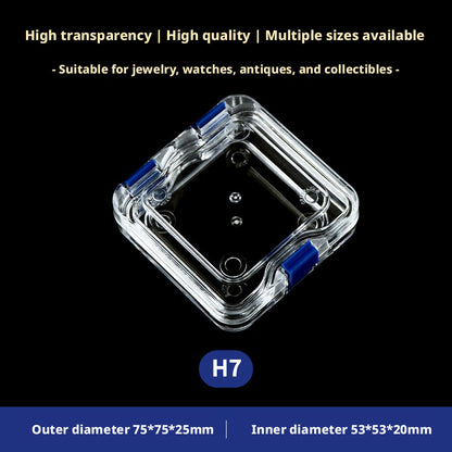 3pcs Clear Membrane Box, Jewelry Display Case, Shockproof Storage