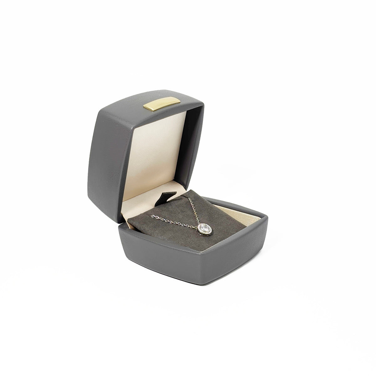 5pcs PU Leather Jewelry Box Set Gold Accent – Ring Necklace Bracelet Gift Case