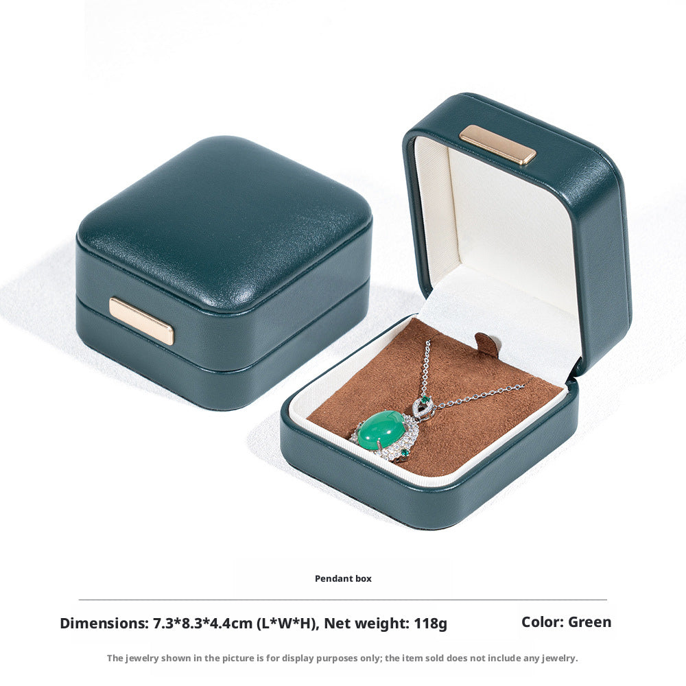 5pcs PU Leather Dome Jewelry Box Gold Clasp – Ring Necklace Bracelet Gift Case