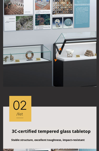Lockable Display Case for Jewelry Store Glass Top Showcase Jewelry cabinet