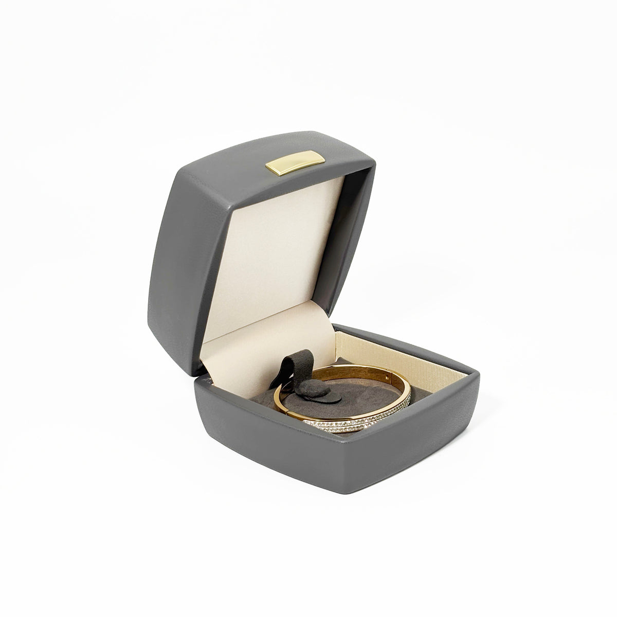 5pcs PU Leather Jewelry Box Set Gold Accent – Ring Necklace Bracelet Gift Case