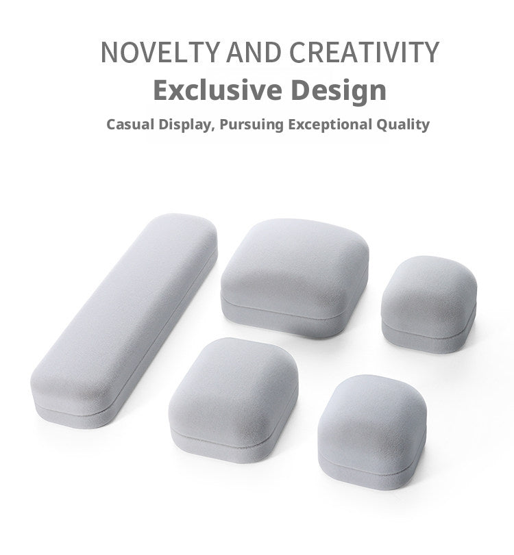5pcs Velvet Jewelry Box Soft Lining – Ring Pendant Bracelet Gift Case for Her